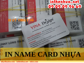 In name card nhựa bằng chất liệu PVC