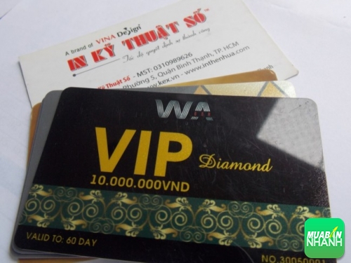 Thẻ VIP in tặng cho khách hàng thân thiết 
